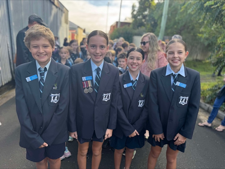 Our student leaders led the students in the ANZAC Day march in Wingham this year.