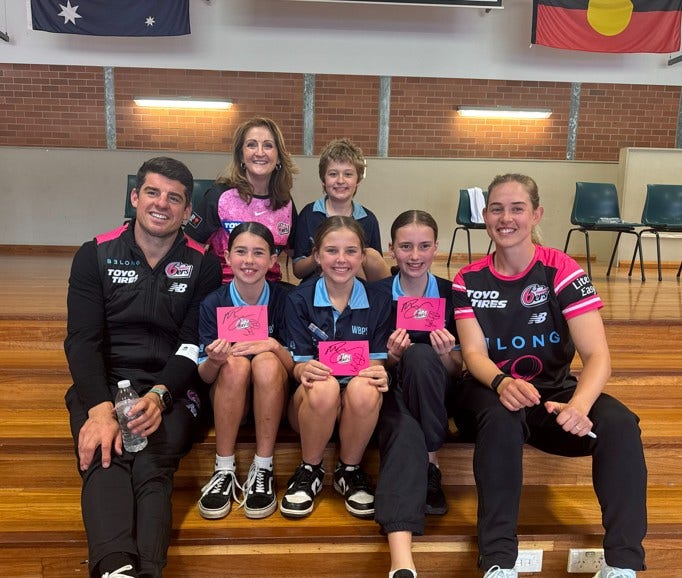 Former student Maitlin Brown and her teammate from the Sydney Sixers visited our school this year.