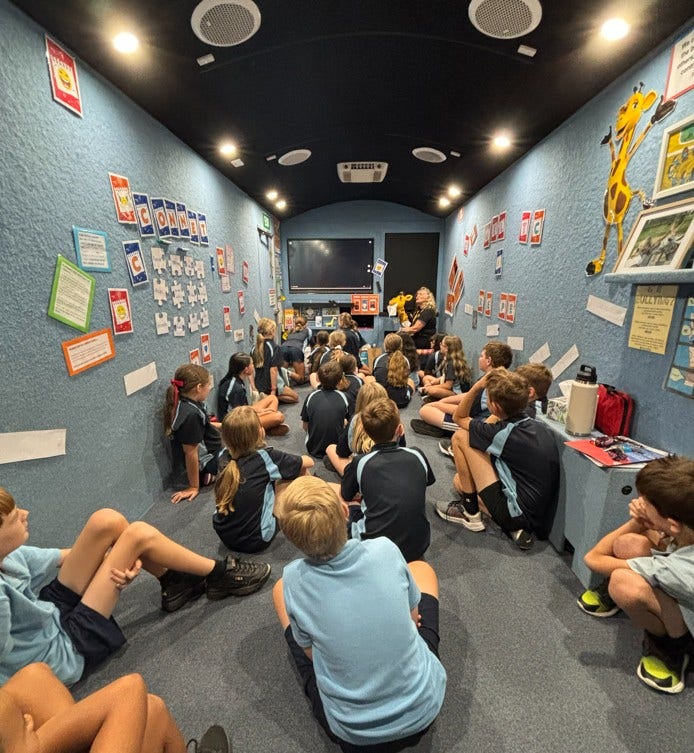 Healthy Harold visits our school.