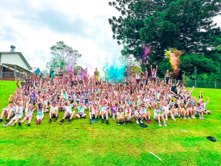 Students enjoying our Colour Run.